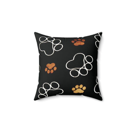 Cozy Cat & Dog Paw Print Pillow - Perfect for Pet Lovers