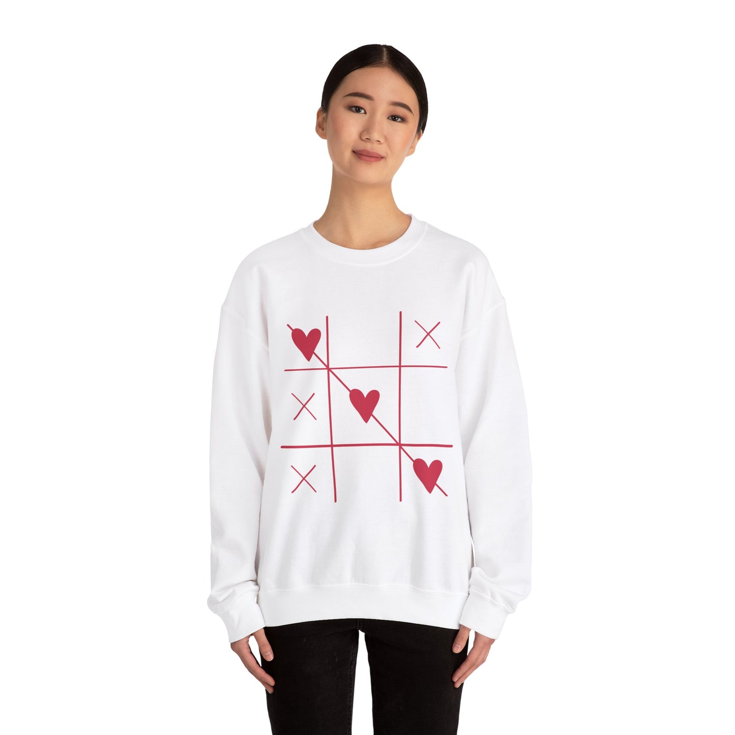 Valentine's Day Heart Sweatshirt - Unisex Heavy Blend™ Crewneck with Romantic Design