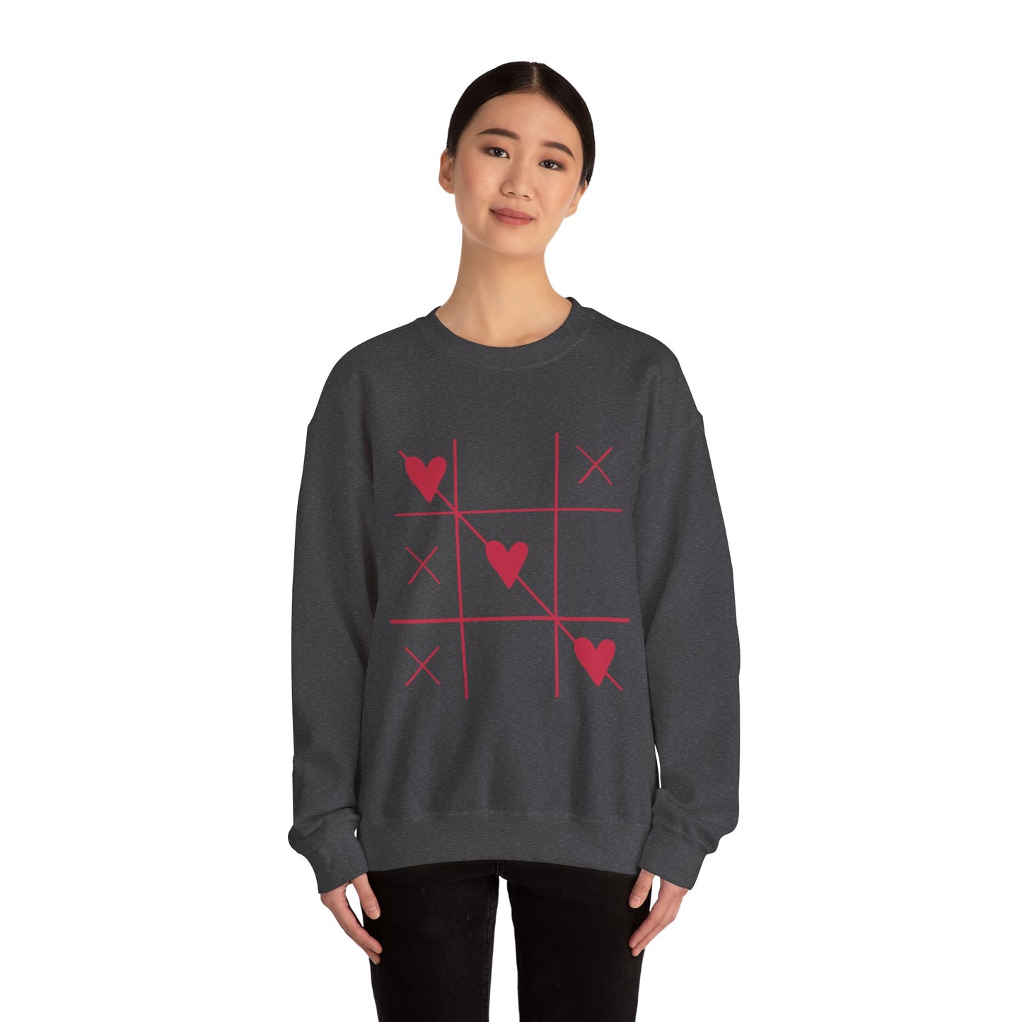 Valentine's Day Heart Sweatshirt - Unisex Heavy Blend™ Crewneck with Romantic Design