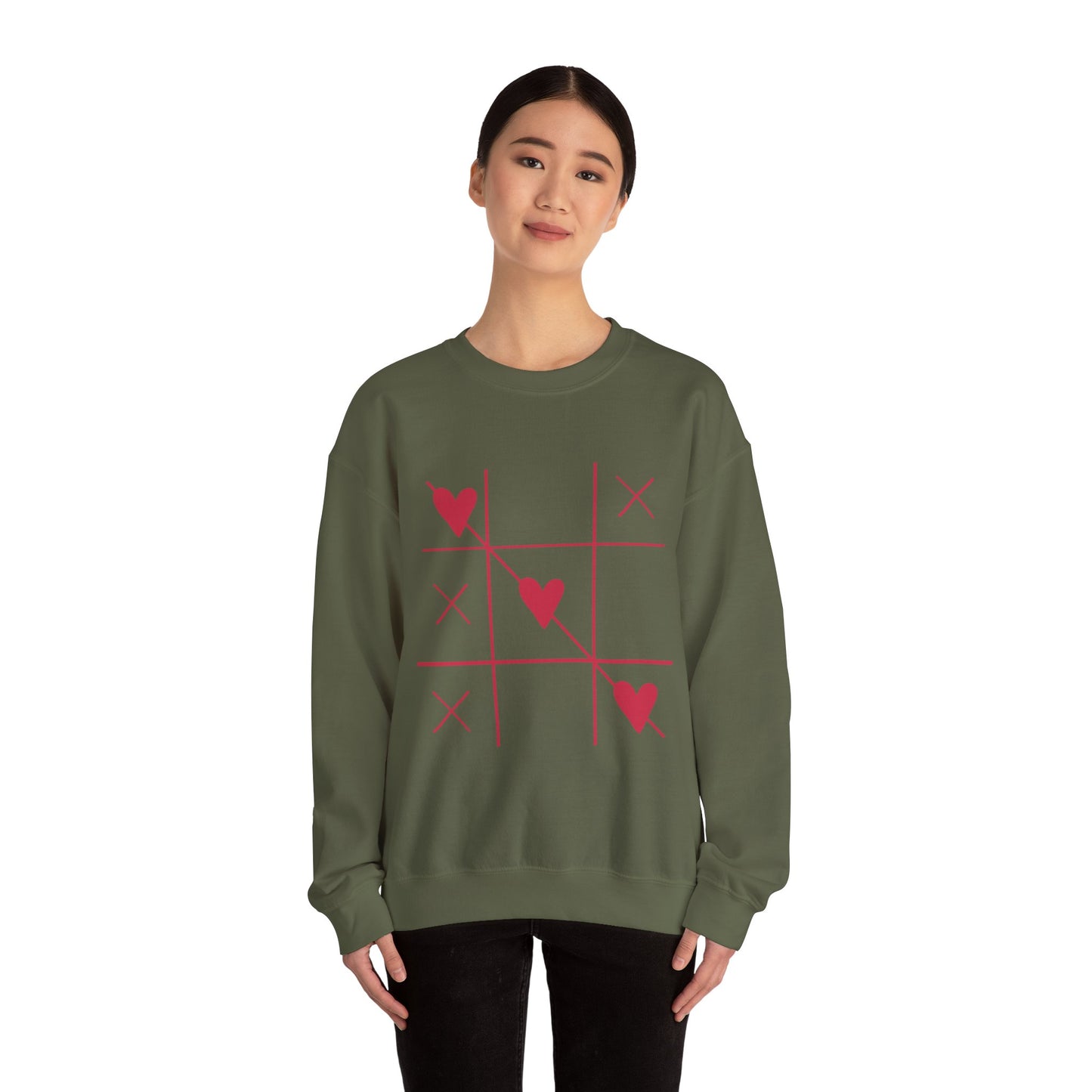 Valentine's Day Heart Sweatshirt - Unisex Heavy Blend™ Crewneck with Romantic Design