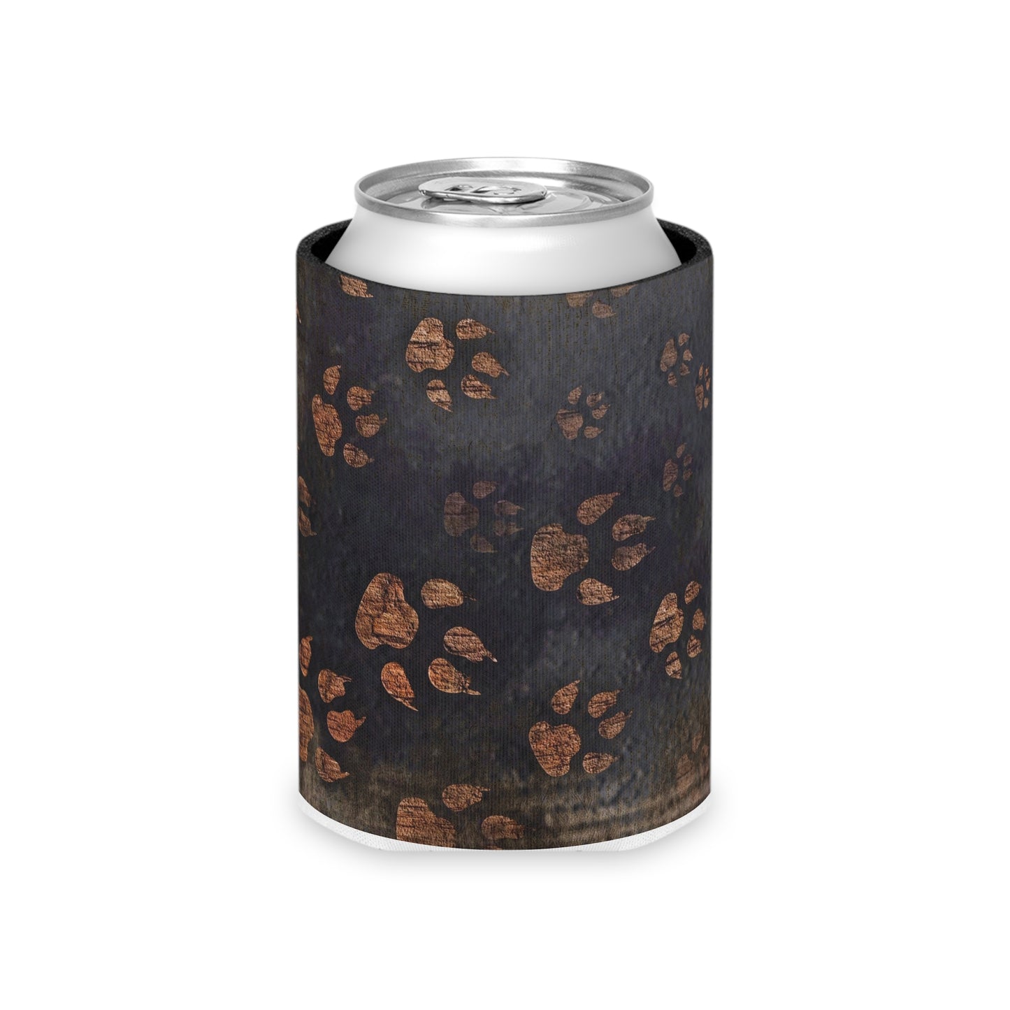 Rustic Paw Print Can Cooler – Perfect for Dog Lovers & Outdoor Adventures