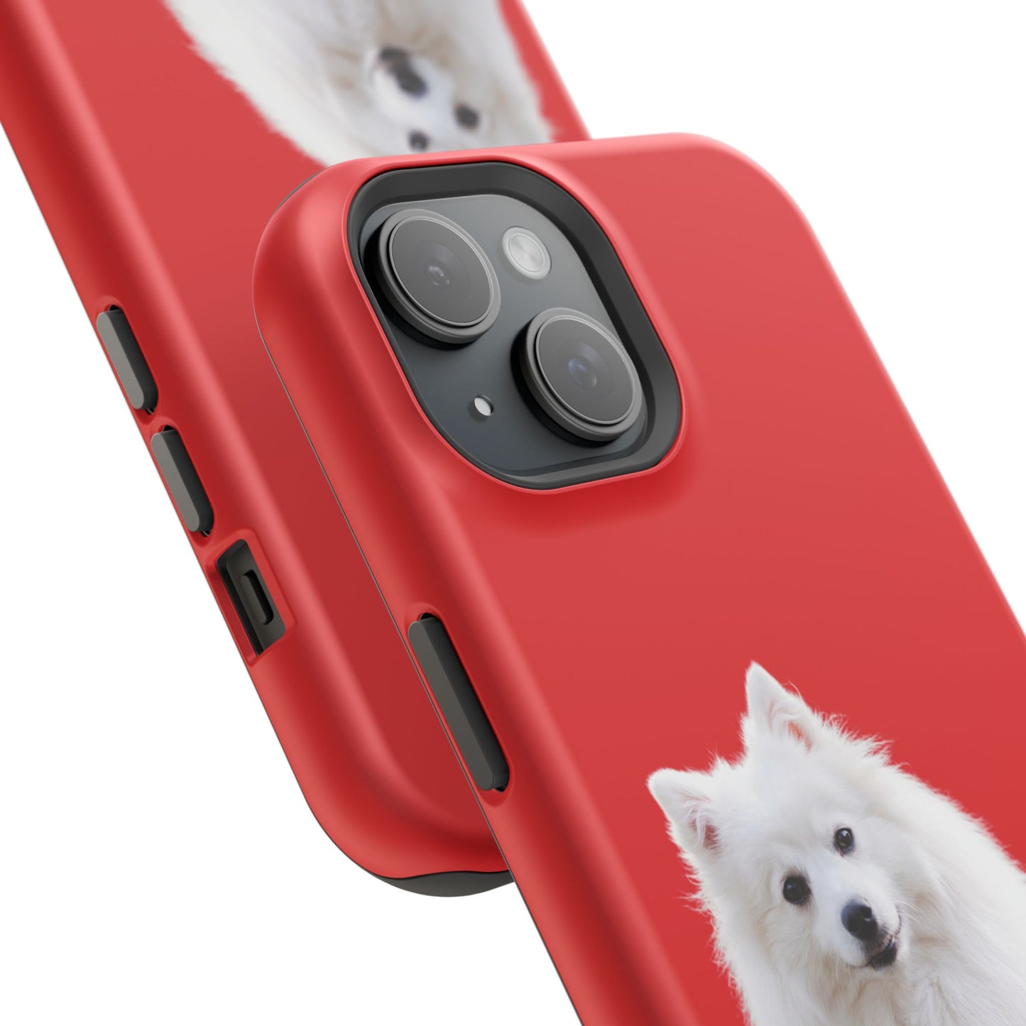 Cute Samoyed Dog Magnetic Tough Case - Red Pet Lover Phone Cover