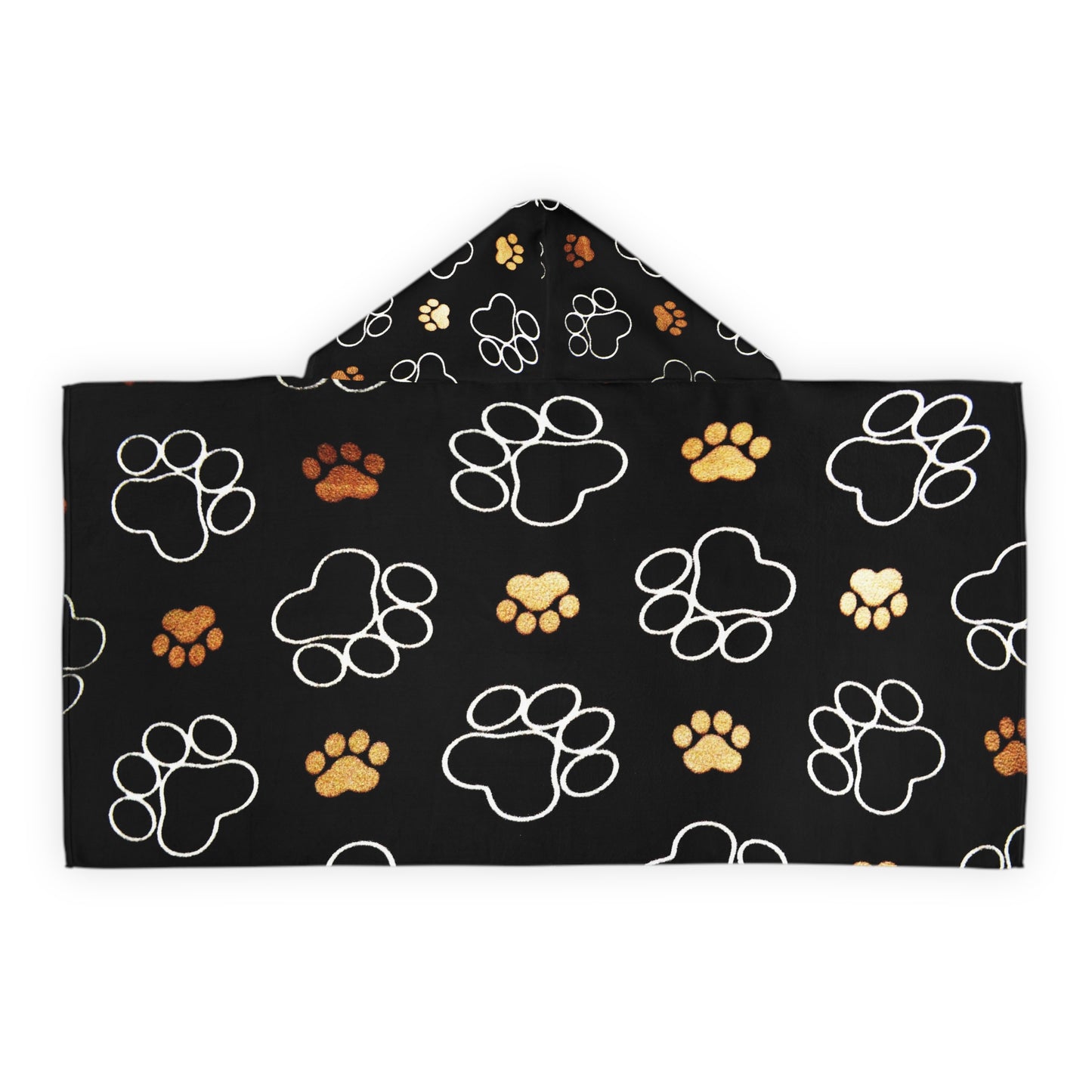 Youth Hooded Towel - Fun Paw Print Design for Pool & Beach Days