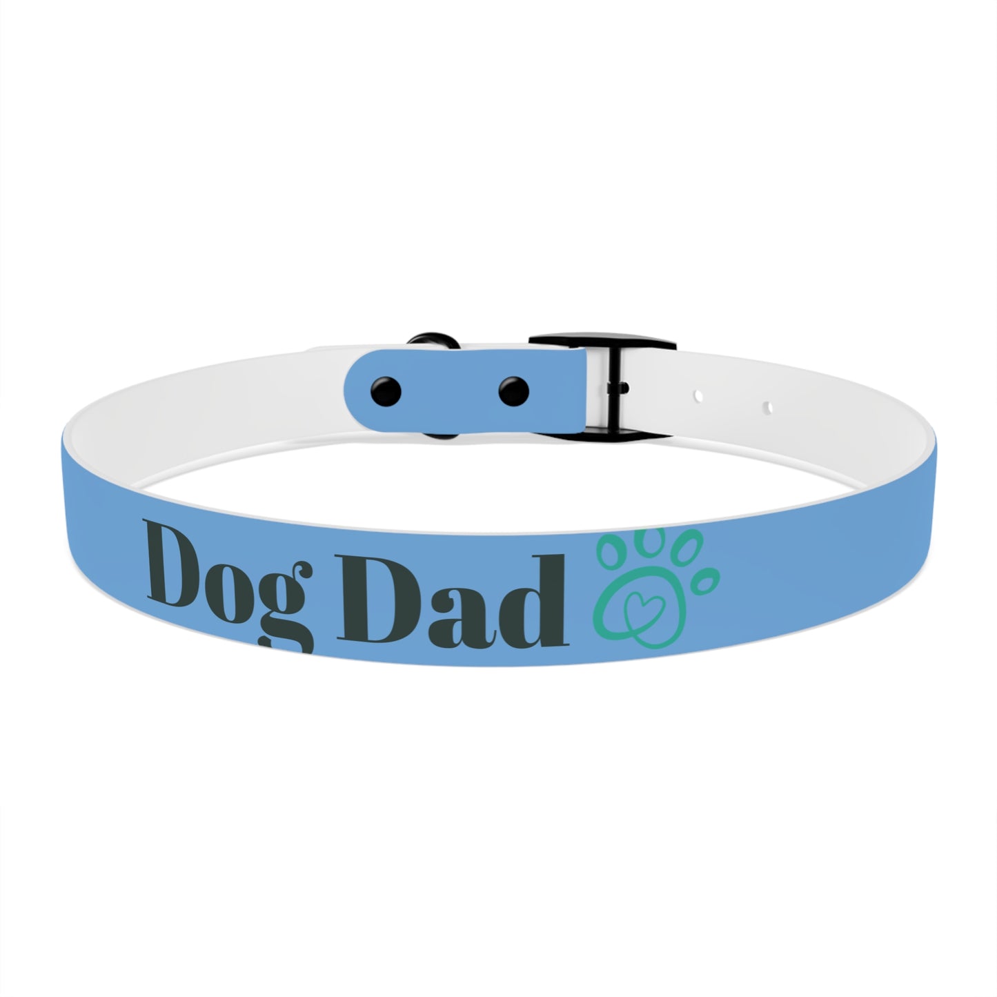 Personalized Dog Dad Collar - Adjustable Blue Pet Accessory