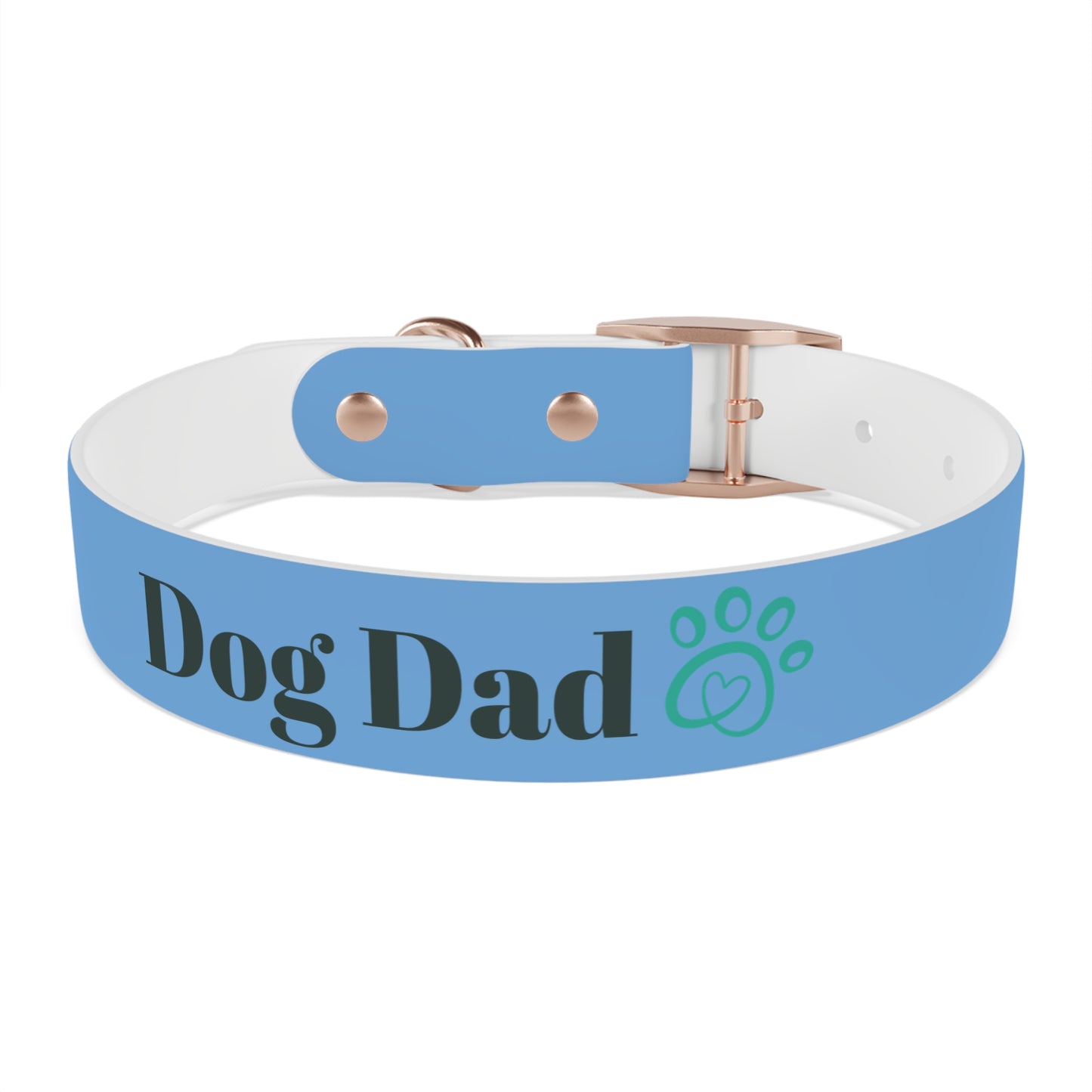 Personalized Dog Dad Collar - Adjustable Blue Pet Accessory