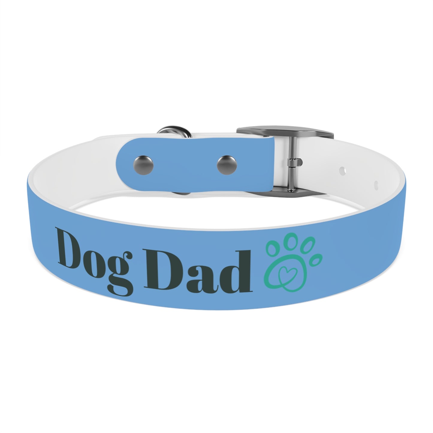 Personalized Dog Dad Collar - Adjustable Blue Pet Accessory