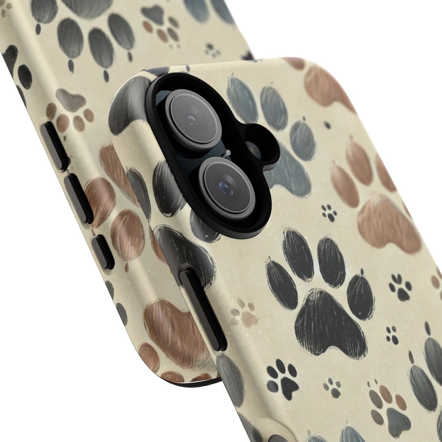 Paw Print Tough Phone Case - Durable Pet Lover Accessory