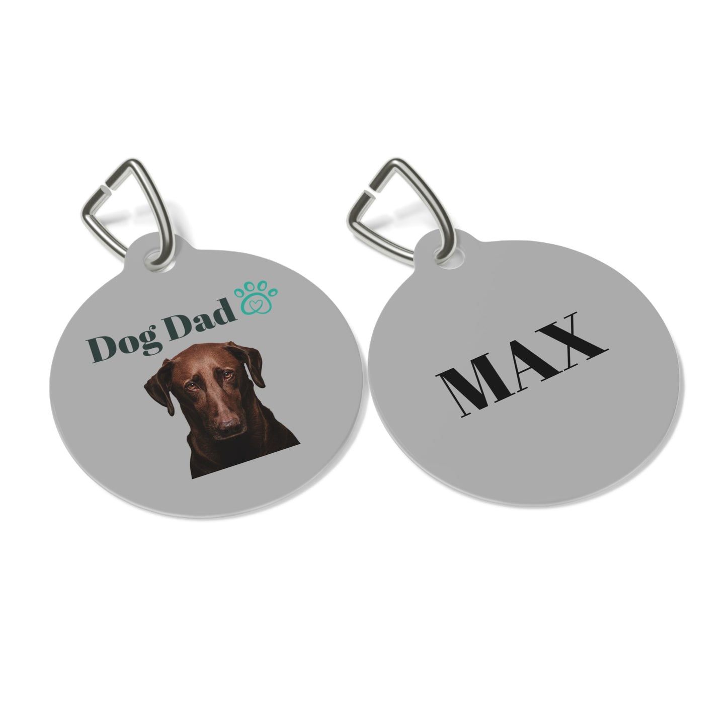 Personalized Dog Dad Pet Tag - Customizable with Name - Perfect Gift for Dog Lovers