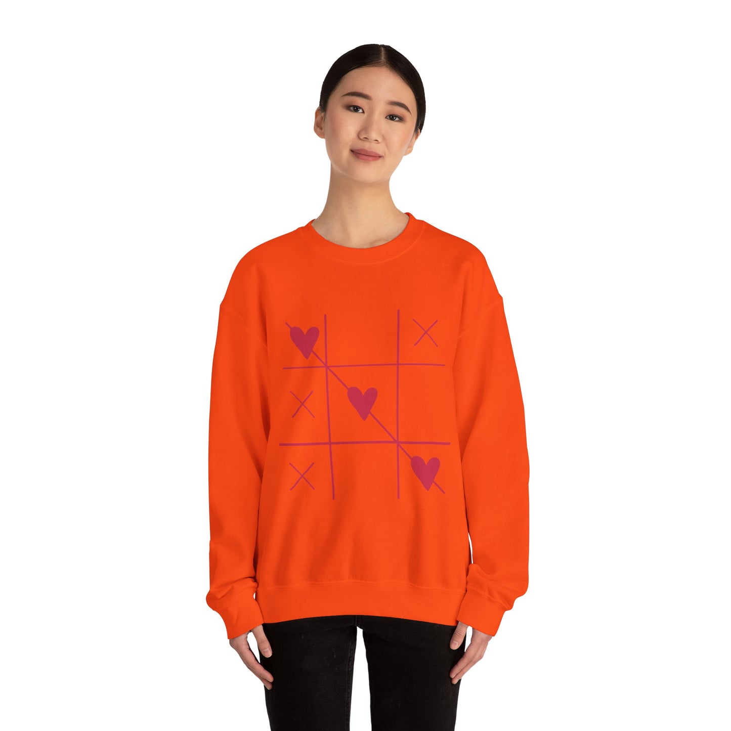 Valentine's Day Heart Sweatshirt - Unisex Heavy Blend™ Crewneck with Romantic Design