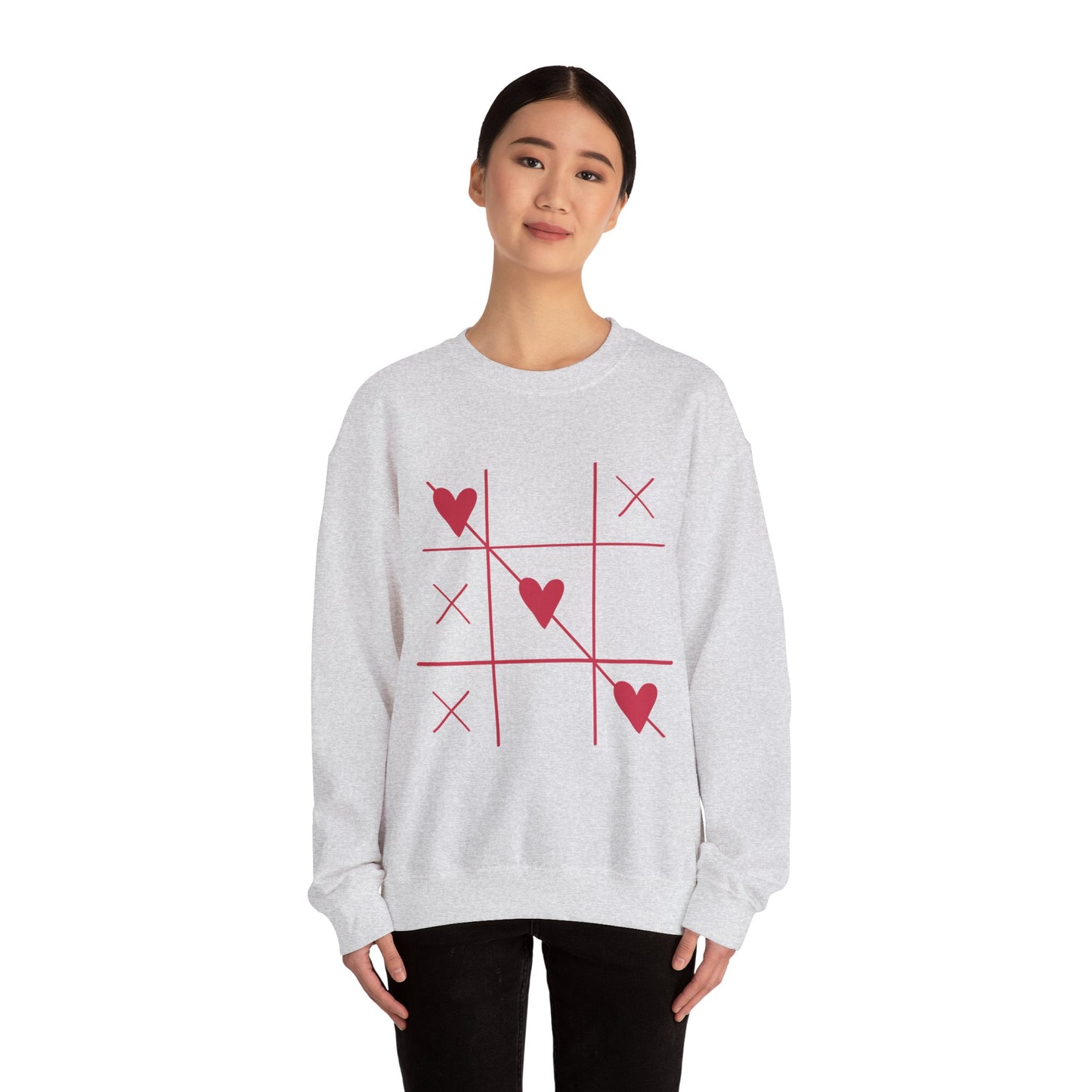 Valentine's Day Heart Sweatshirt - Unisex Heavy Blend™ Crewneck with Romantic Design