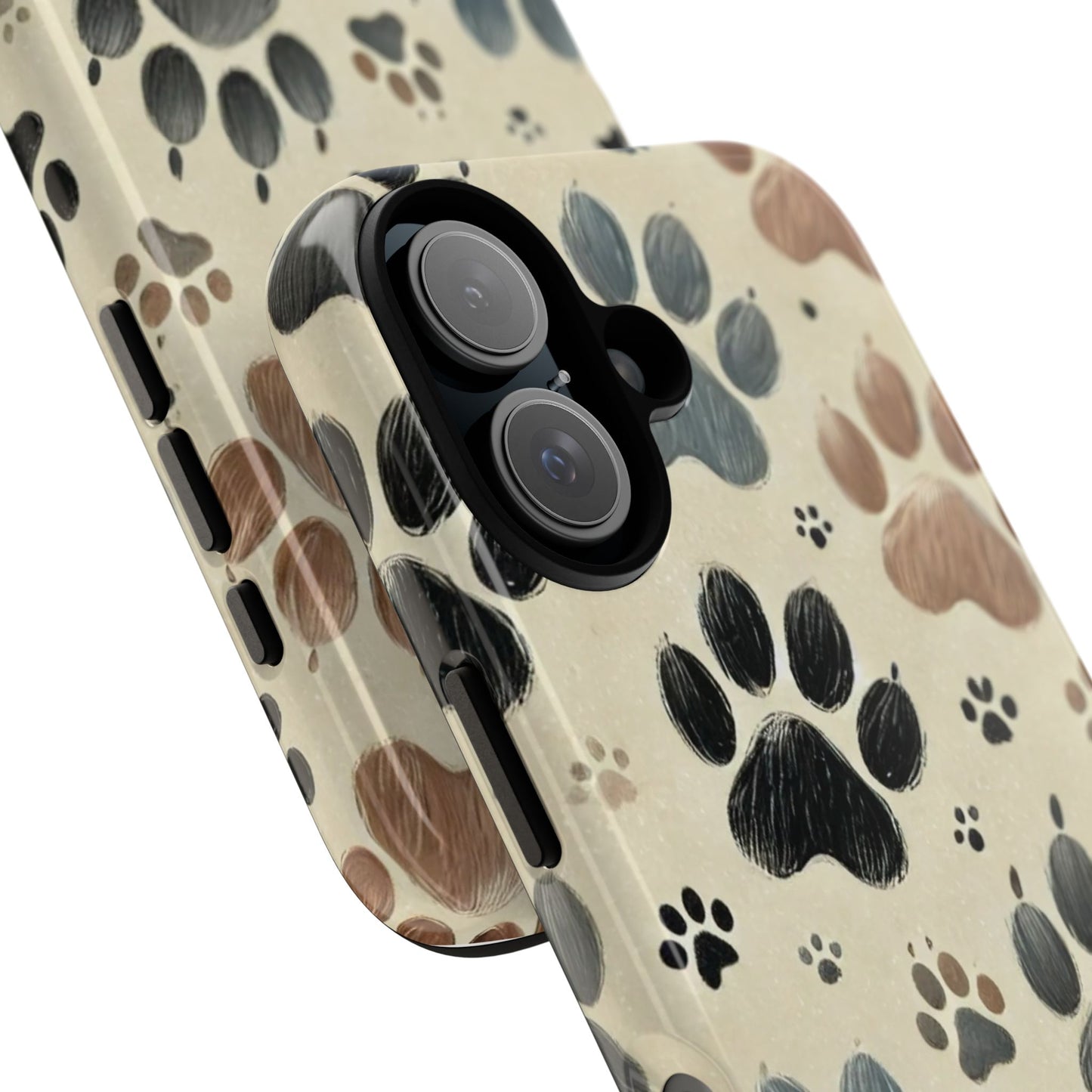 Paw Print Tough Phone Case - Durable Pet Lover Accessory