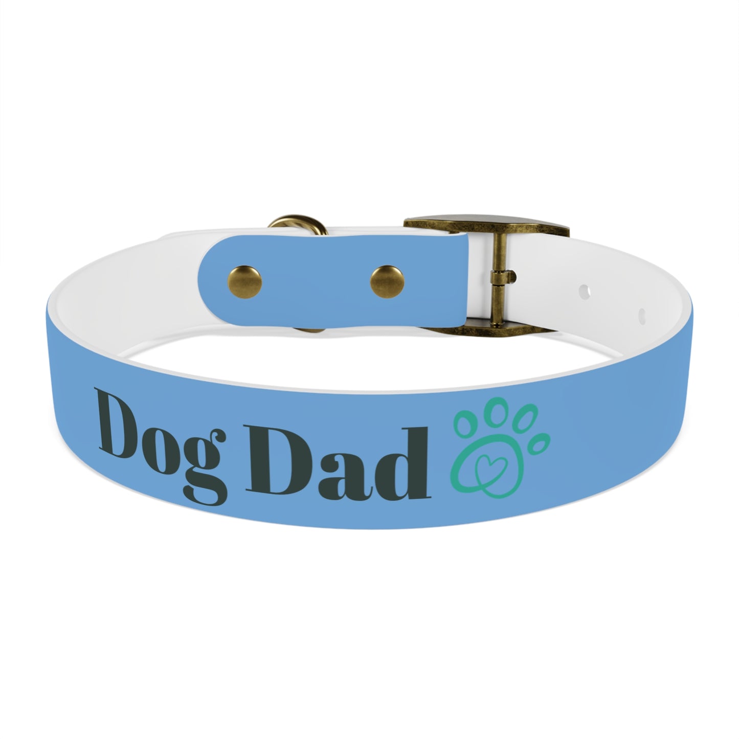 Personalized Dog Dad Collar - Adjustable Blue Pet Accessory