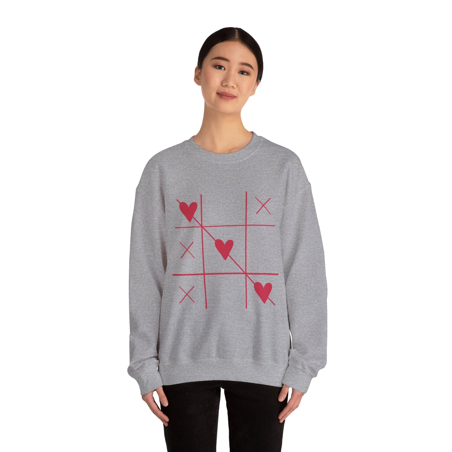 Valentine's Day Heart Sweatshirt - Unisex Heavy Blend™ Crewneck with Romantic Design