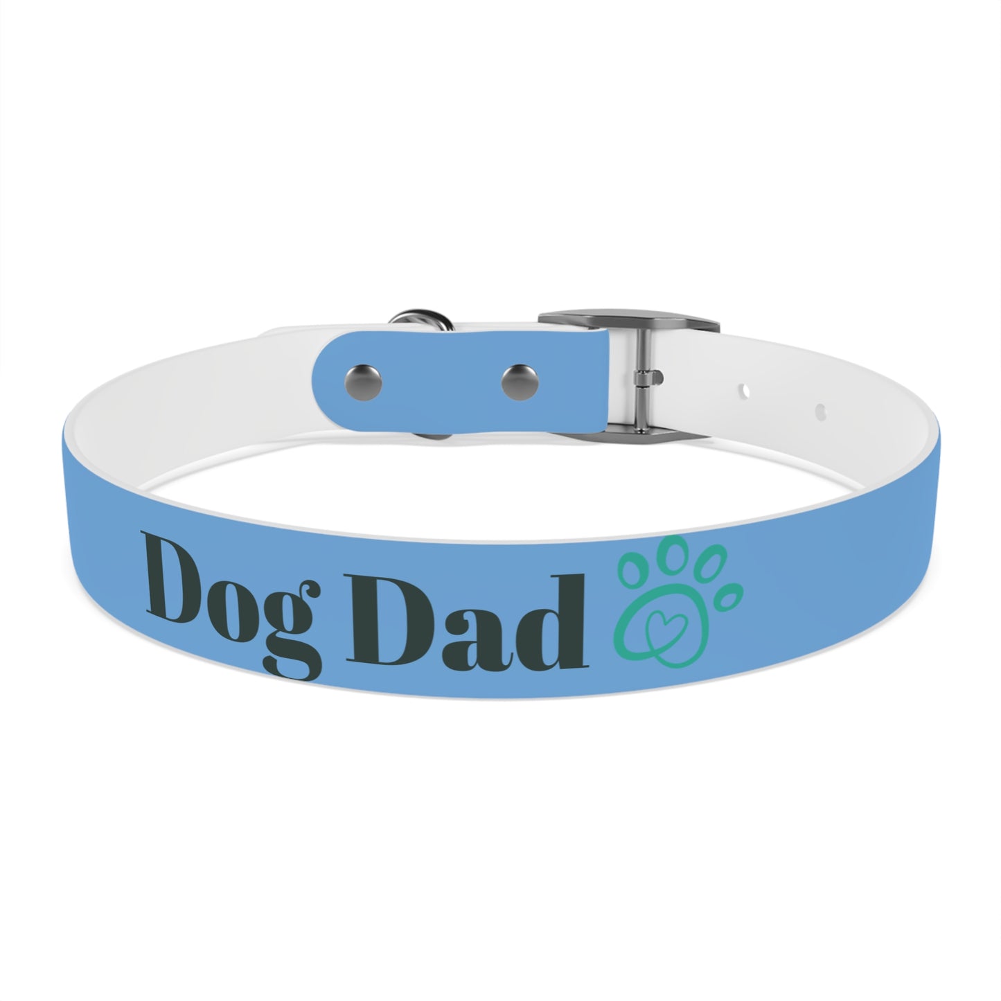 Personalized Dog Dad Collar - Adjustable Blue Pet Accessory