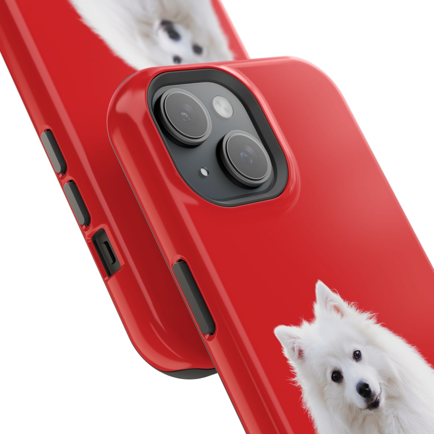 Cute Samoyed Dog Magnetic Tough Case - Red Pet Lover Phone Cover