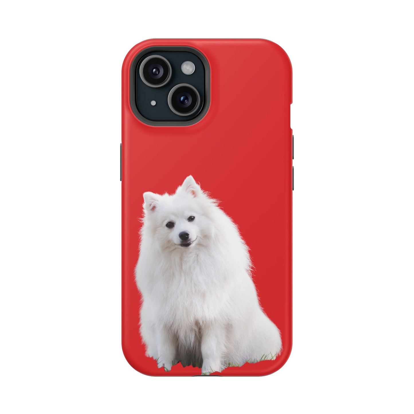 Cute Samoyed Dog Magnetic Tough Case - Red Pet Lover Phone Cover