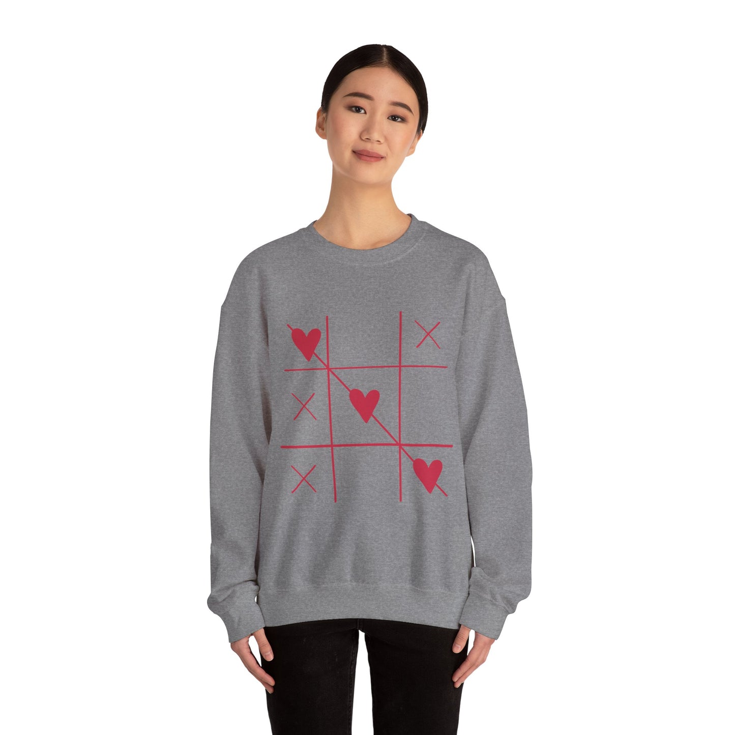 Valentine's Day Heart Sweatshirt - Unisex Heavy Blend™ Crewneck with Romantic Design