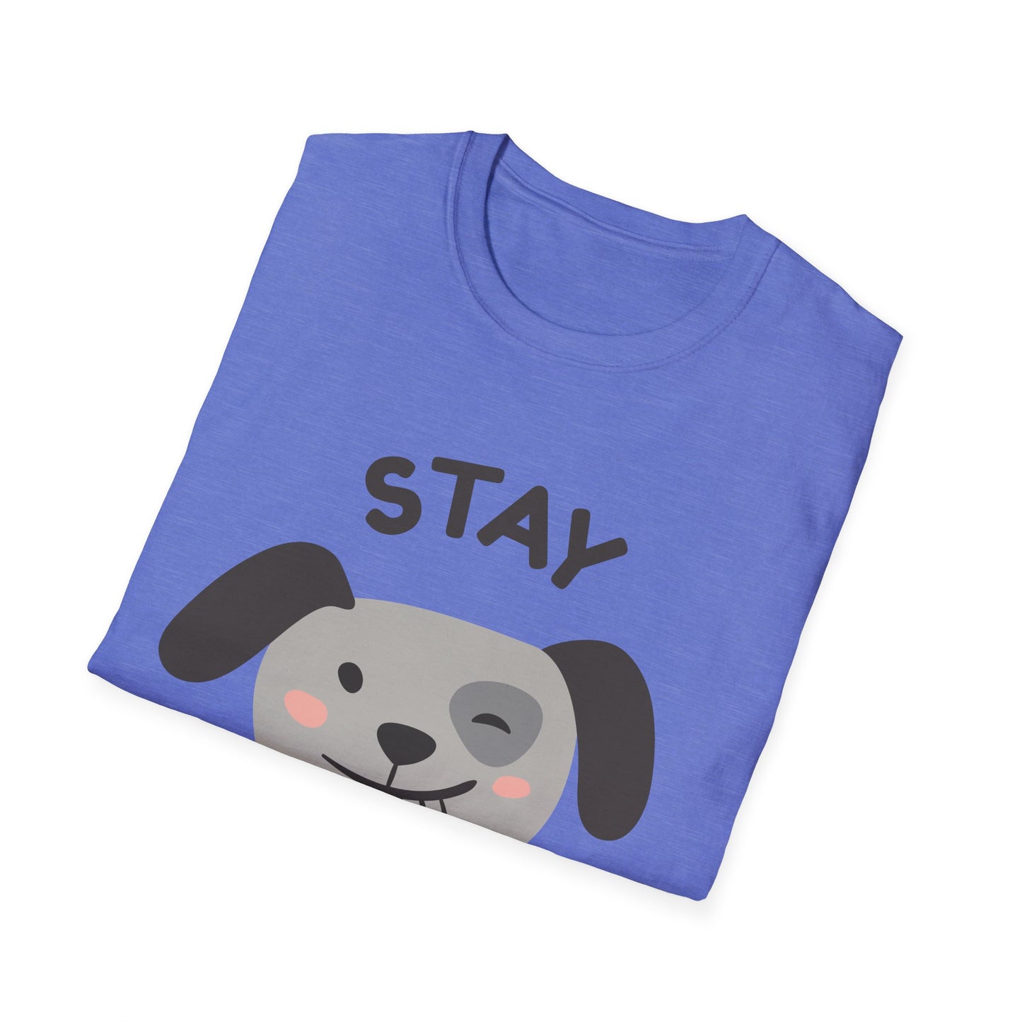 Stay Pawsitive Unisex Softstyle T-Shirt - Cute Dog Graphic Tee