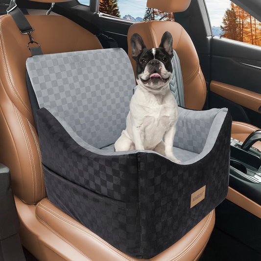 Elevated Dog Car Seat for Small/Medium Dogs up to 35 lbs