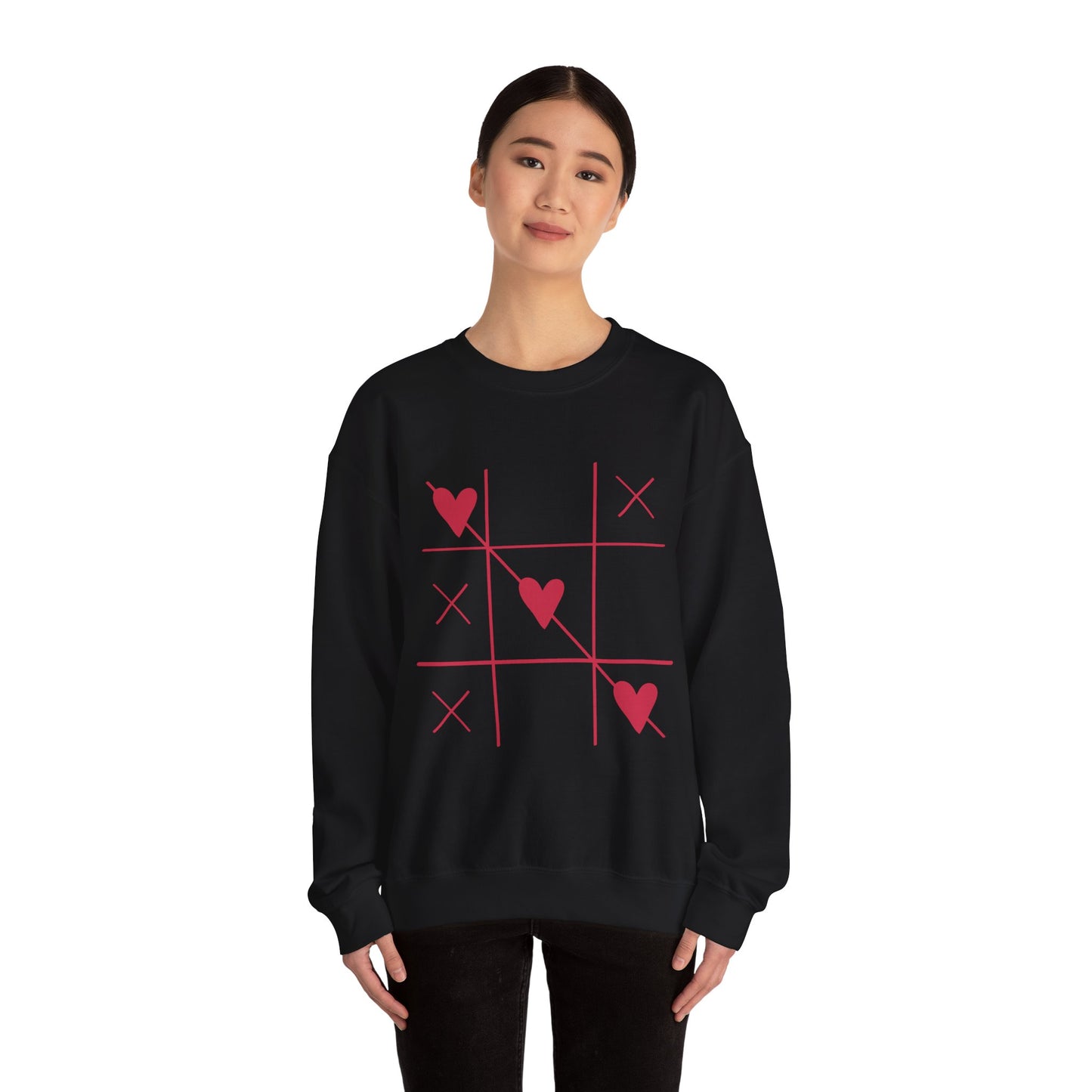 Valentine's Day Heart Sweatshirt - Unisex Heavy Blend™ Crewneck with Romantic Design