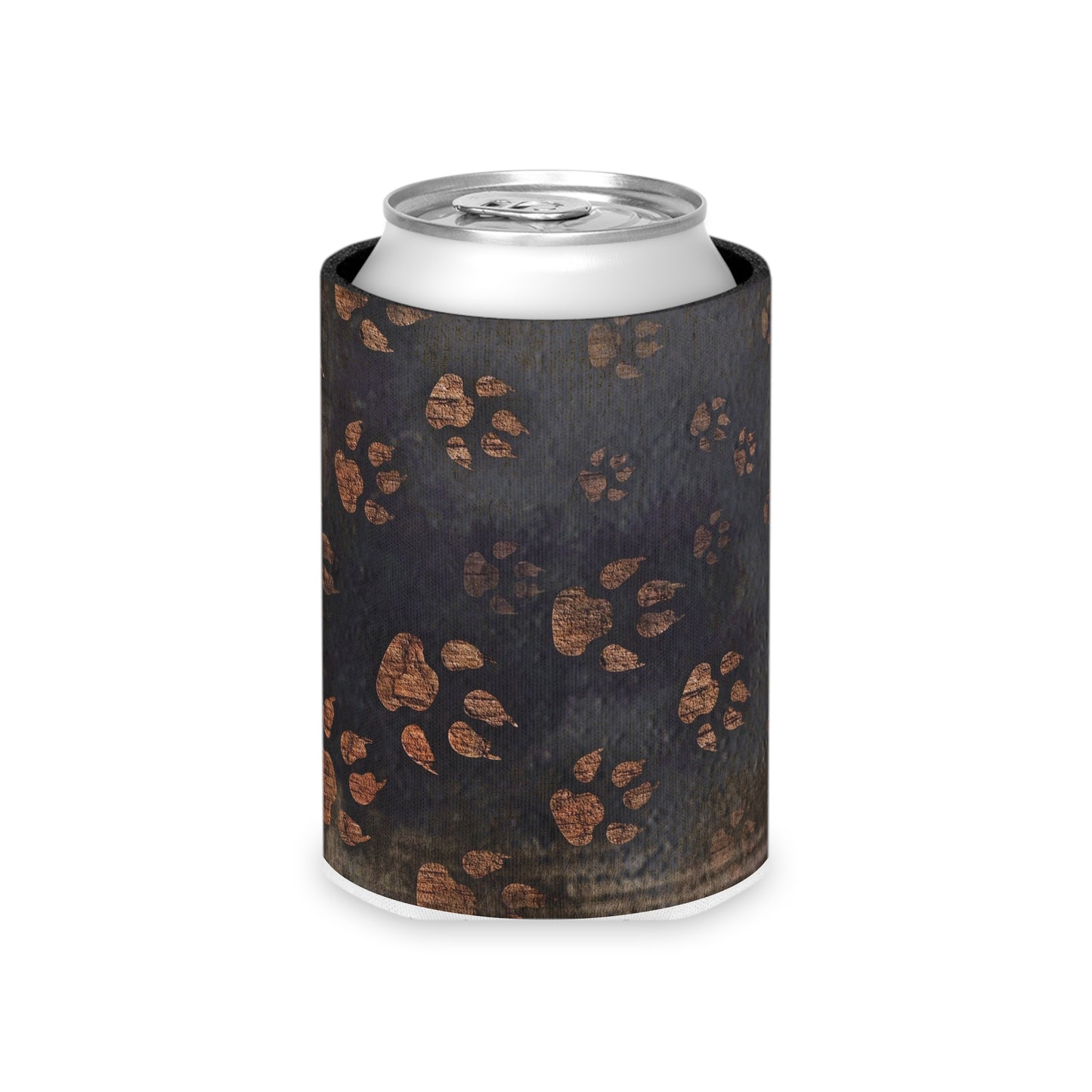 Rustic Paw Print Can Cooler – Perfect for Dog Lovers & Outdoor Adventures