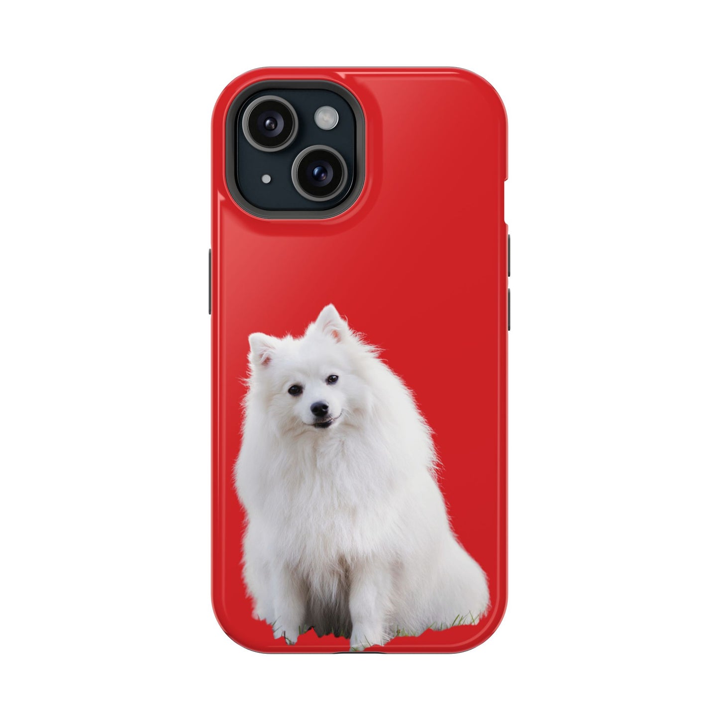 Cute Samoyed Dog Magnetic Tough Case - Red Pet Lover Phone Cover