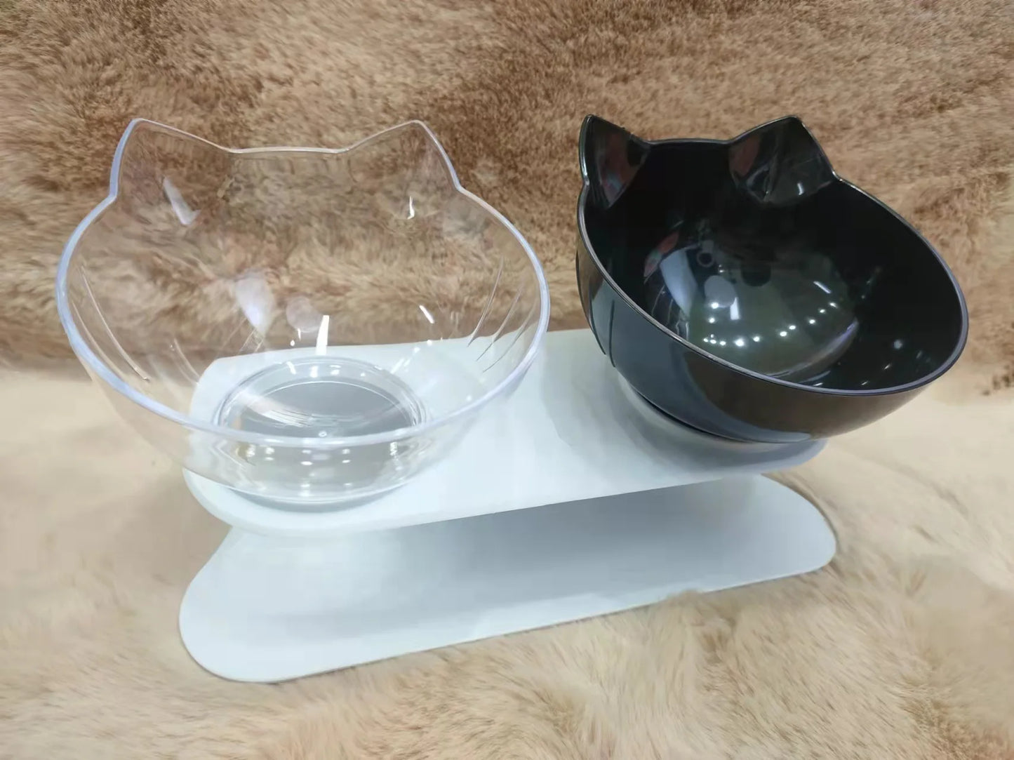 Non-Slip Double Bowls Pet Water Food