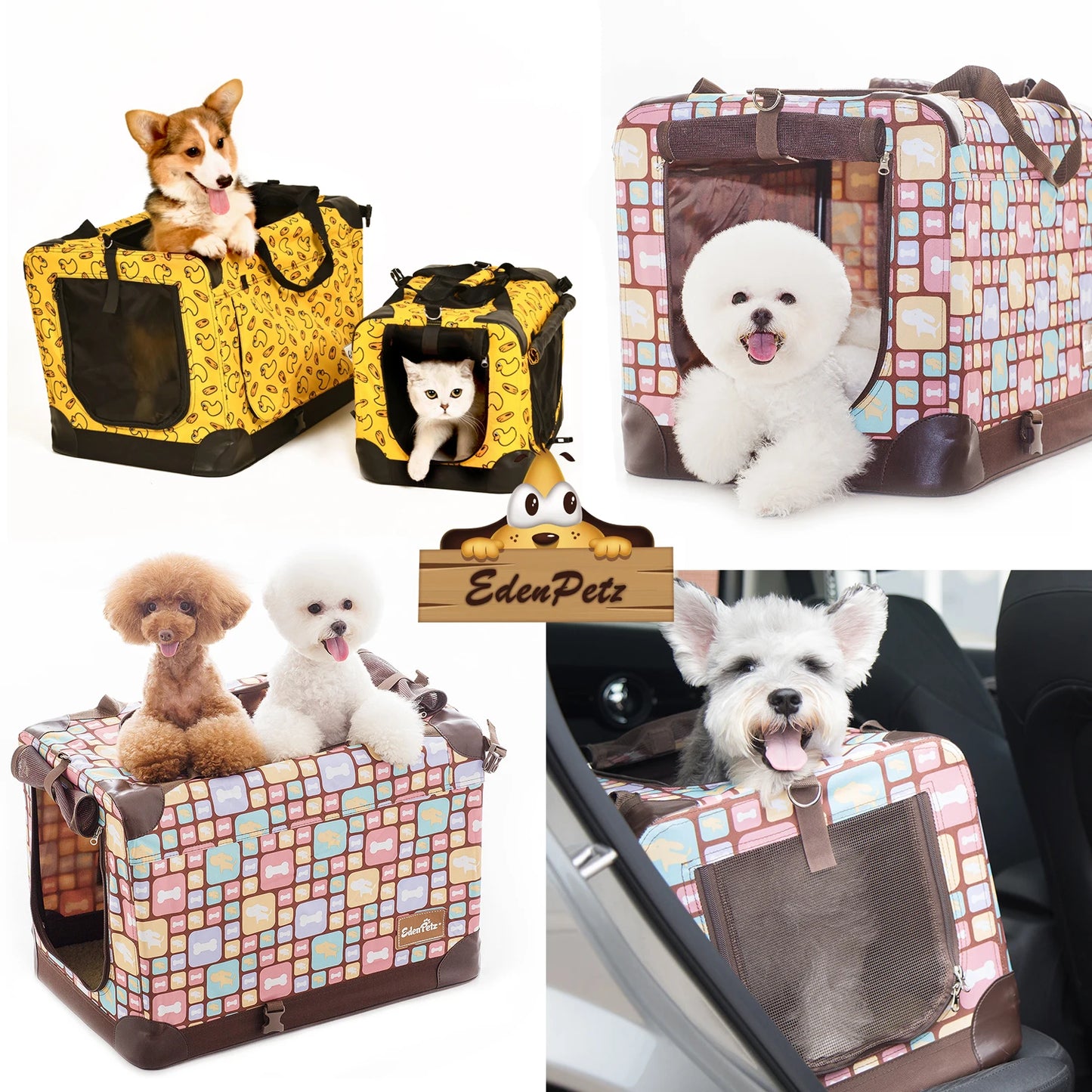 Large Pet Dog Car Carrier Seat Bag Foldable Waterproof Mesh Bags