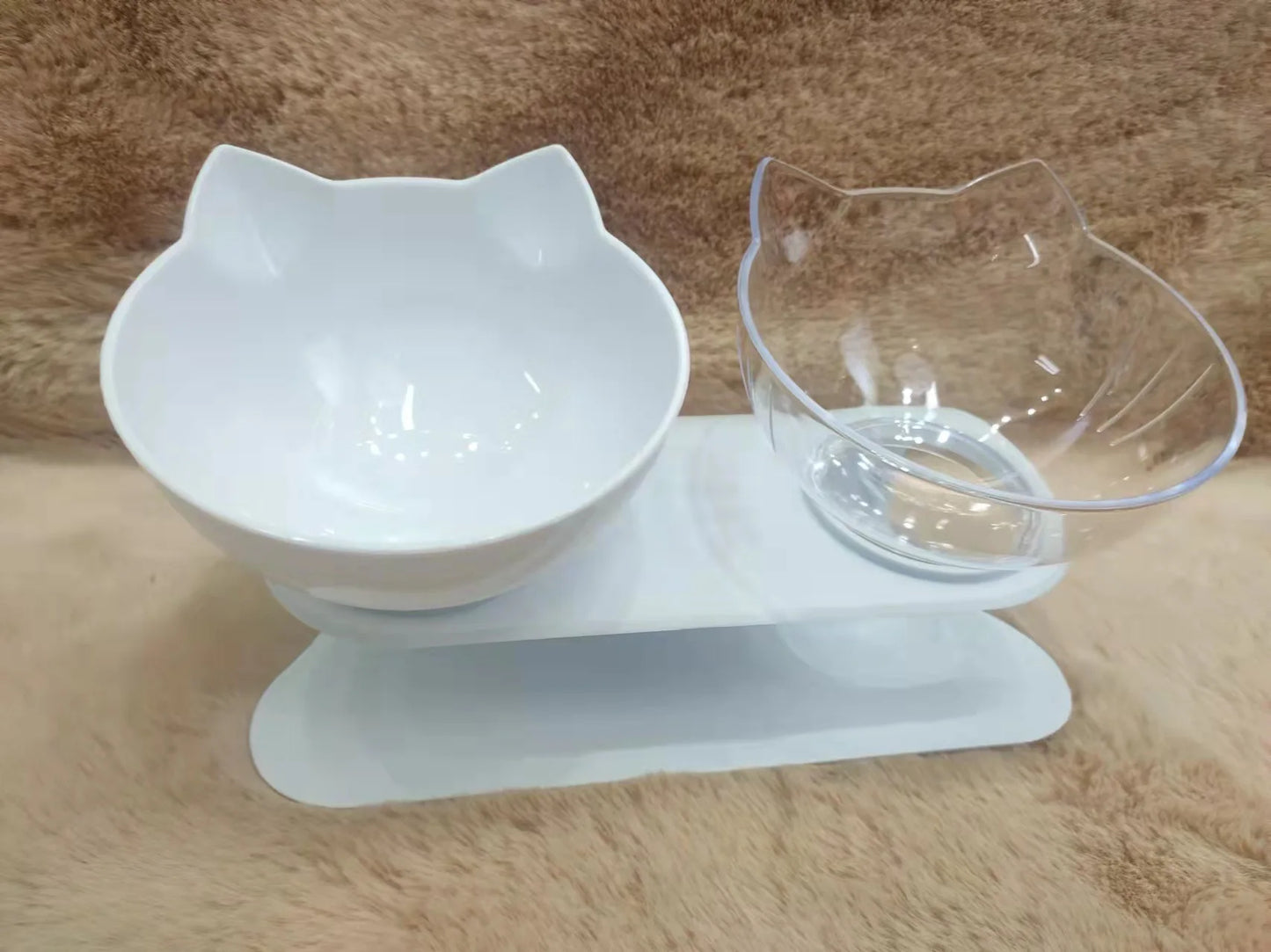 Non-Slip Double Bowls Pet Water Food