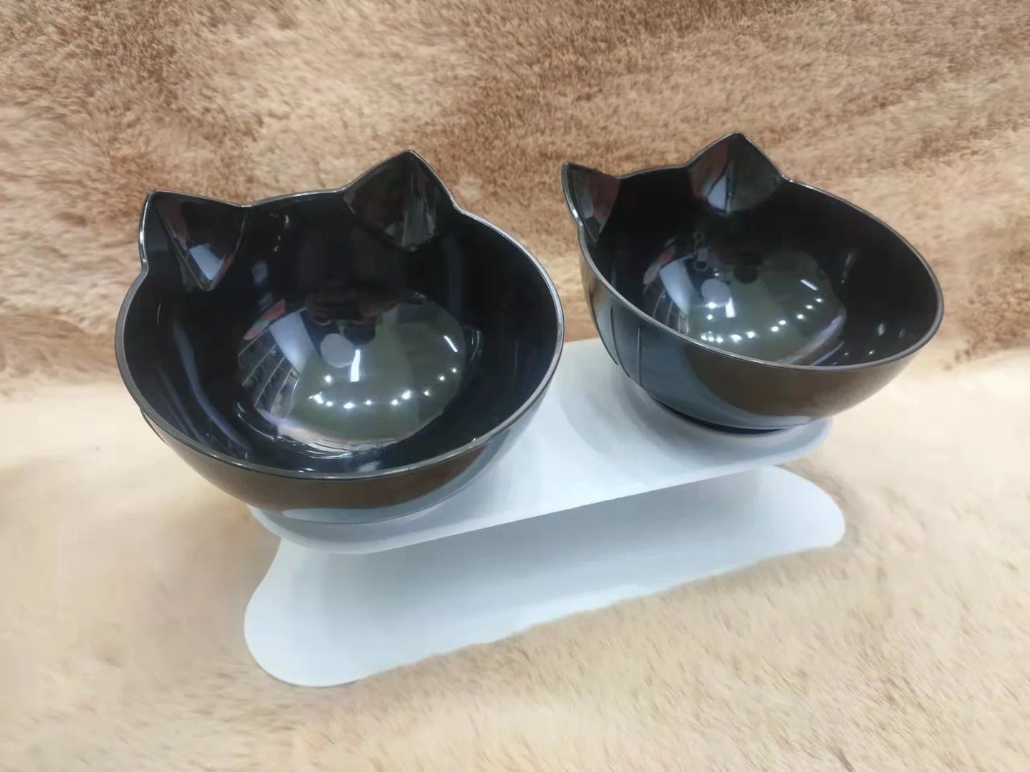 Non-Slip Double Bowls Pet Water Food