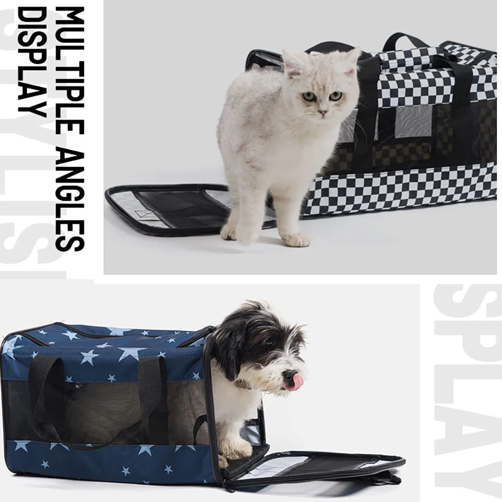 Small Pet Cat Carrier Bag Transport Breathable Fashion Handbag