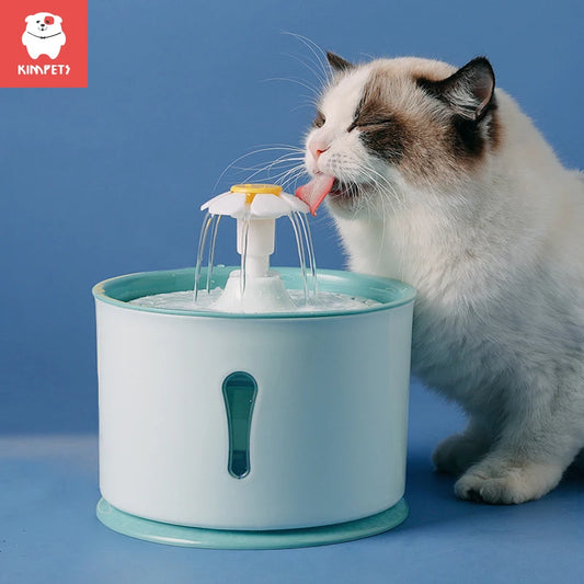 2.4L Pet Cat Drinking Water Fountain Dispenser Activated Carbon Filters LED Automatic Feeder Container USB Interface