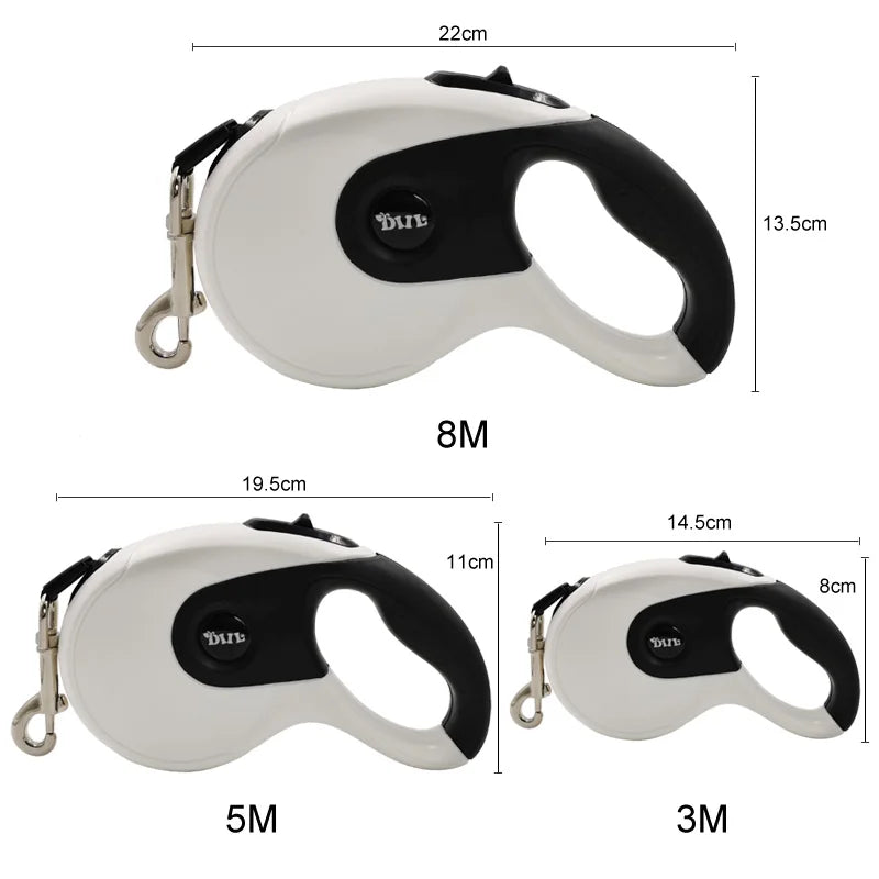 3m 5m 8m Retractable Leash For Dogs Durable Nylon Pet Walking Running Leash