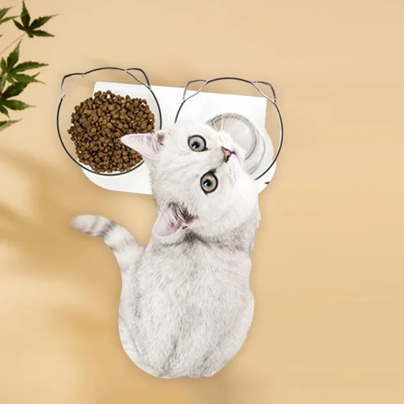 Non-Slip Double Bowls Pet Water Food