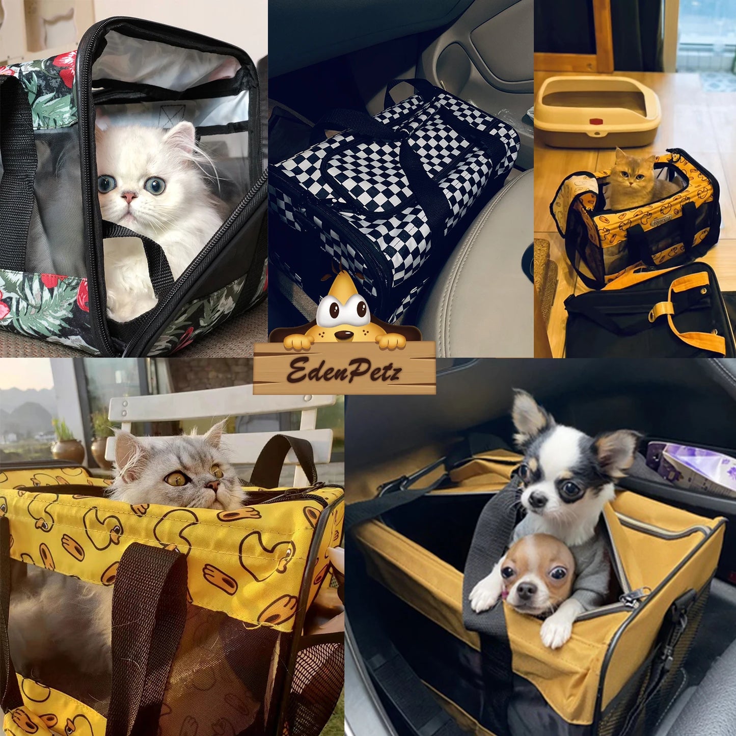 Small Pet Cat Carrier Bag Transport Breathable Fashion Handbag