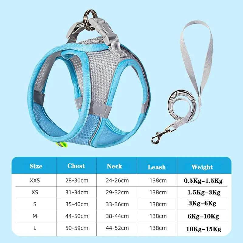 Dog Harness Leash Set for Small Dogs Adjustable