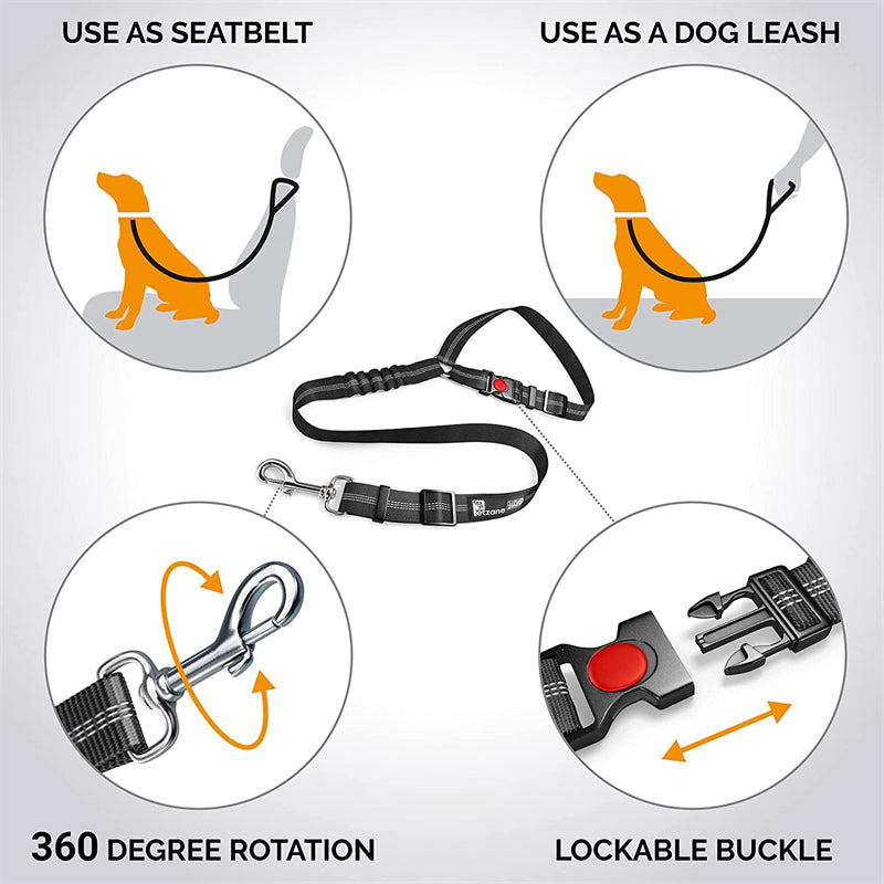 Reflective Pet Dog Car Seat Belt