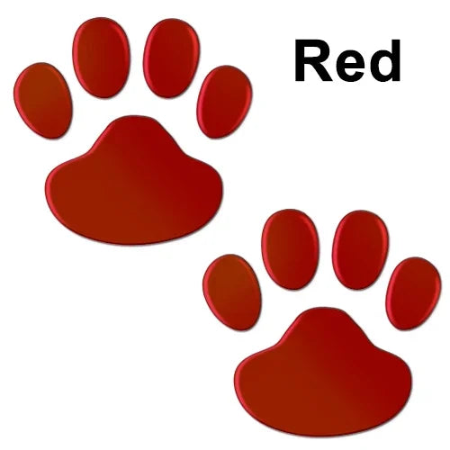 2Pcs/Set 3D Animal Dog Cat Bear Foot Prints Car Sticker