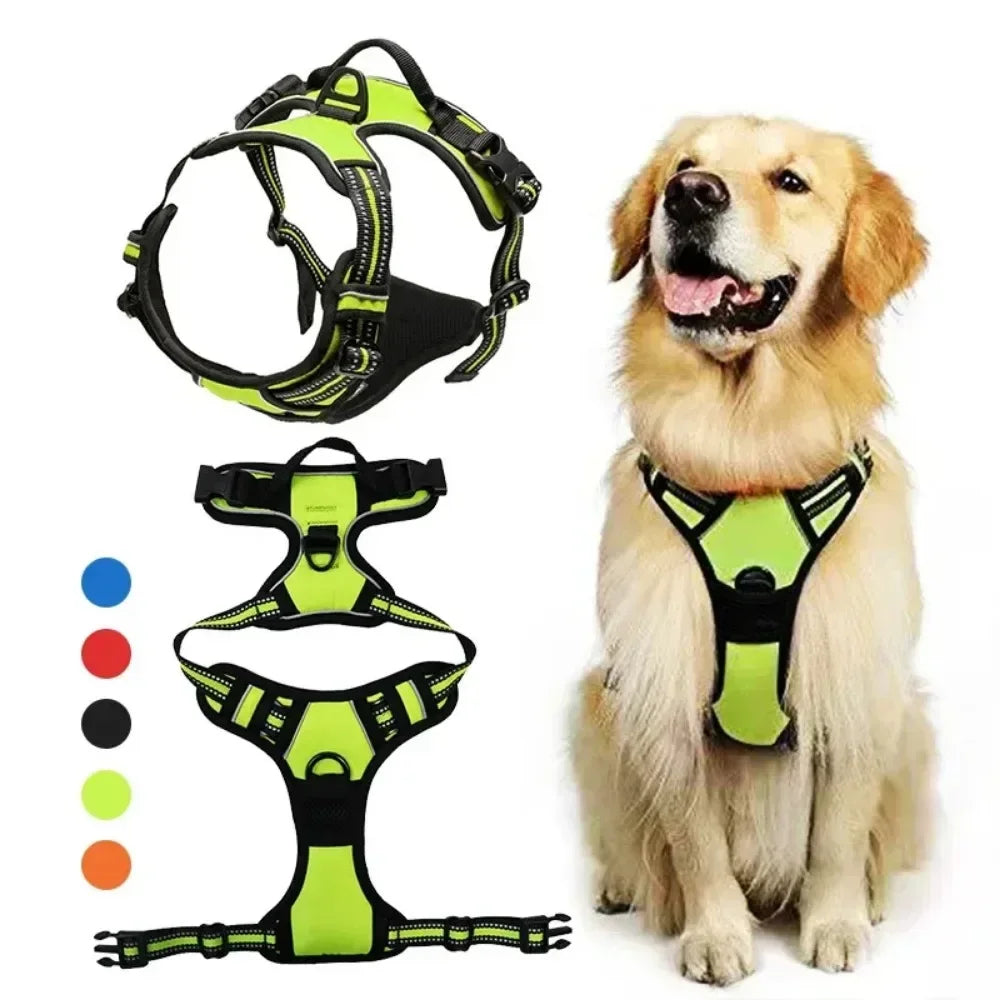 Reflective Adjustable Breathable Vest Chest Strap for Small Medium Large Dogs