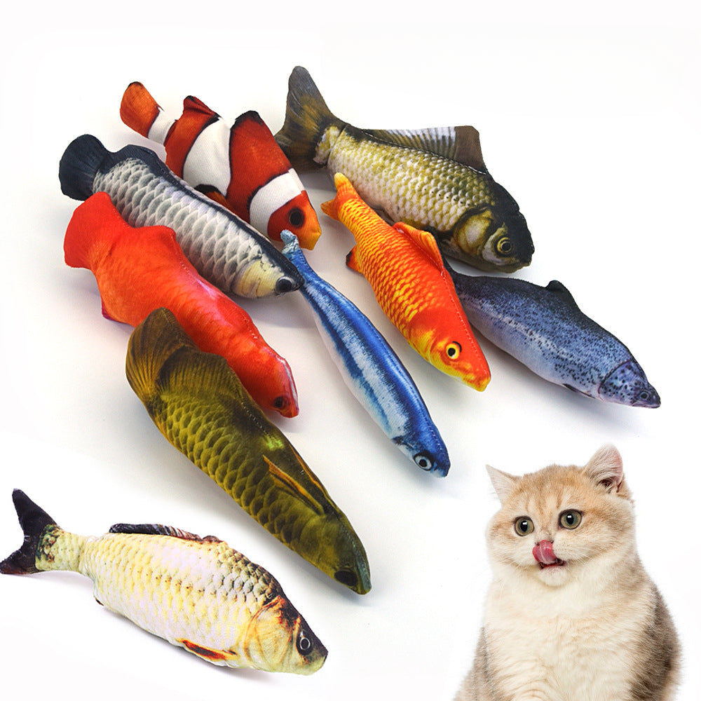 Cat Toy Training Entertainment Fish Plush