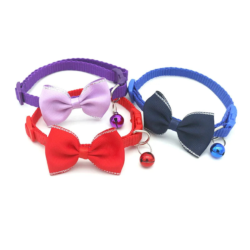 Pet Bow Bell Collars