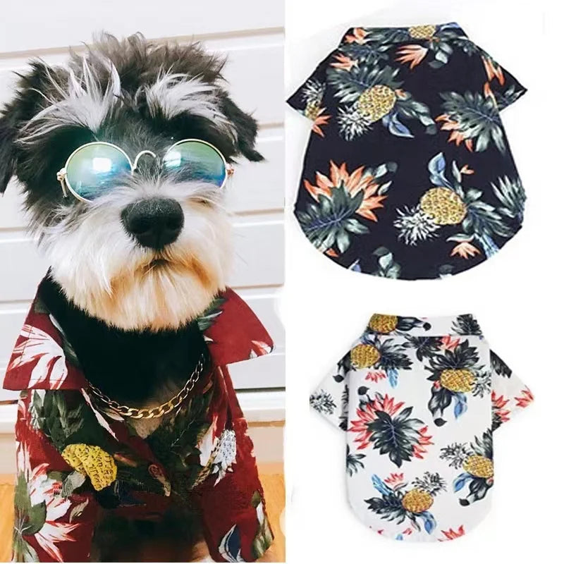 Pet Beach Pineapple Shirts Hawaiian Style