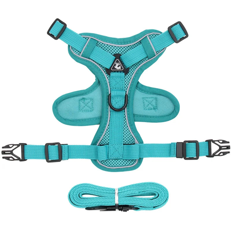 Fashion Reflective Cat Harness and Leash Sets Breathable