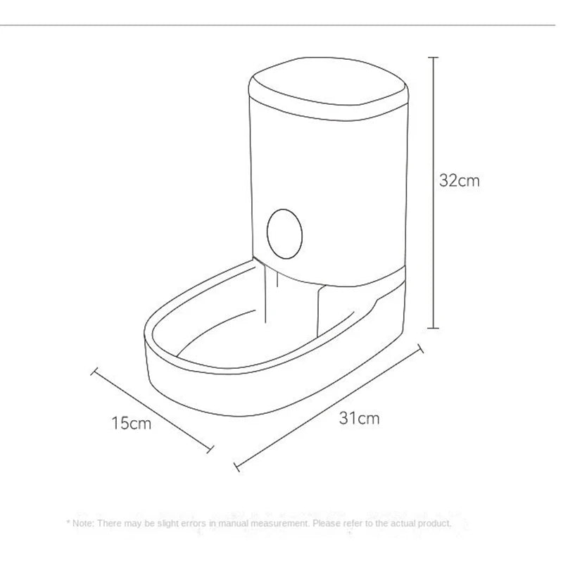 Dog Cat Feeder and Water Dispenser Gravity Food Feeder Large Capacity 4L