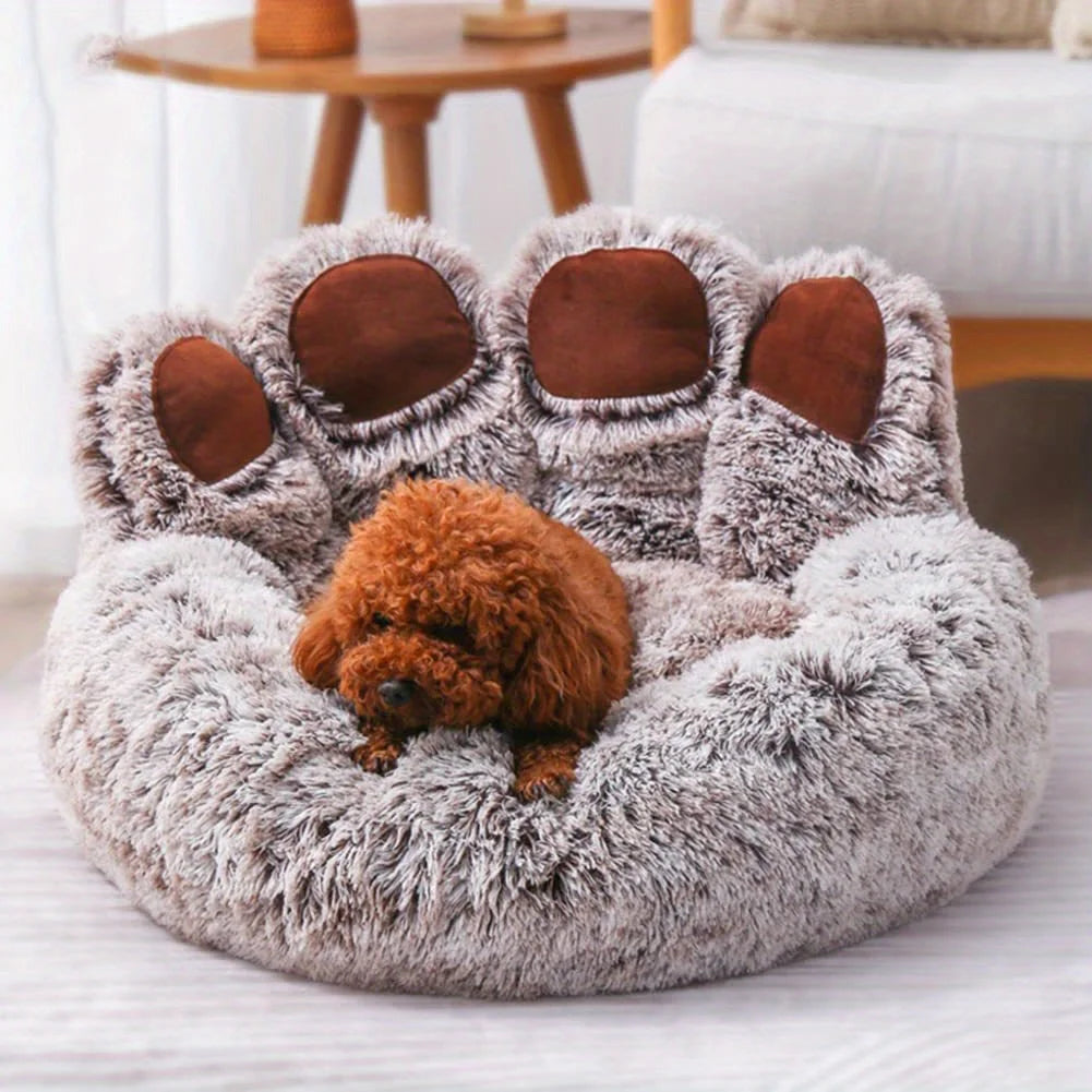 Dog Bed Cat Pet Sofa Cute Bear Paw Shape