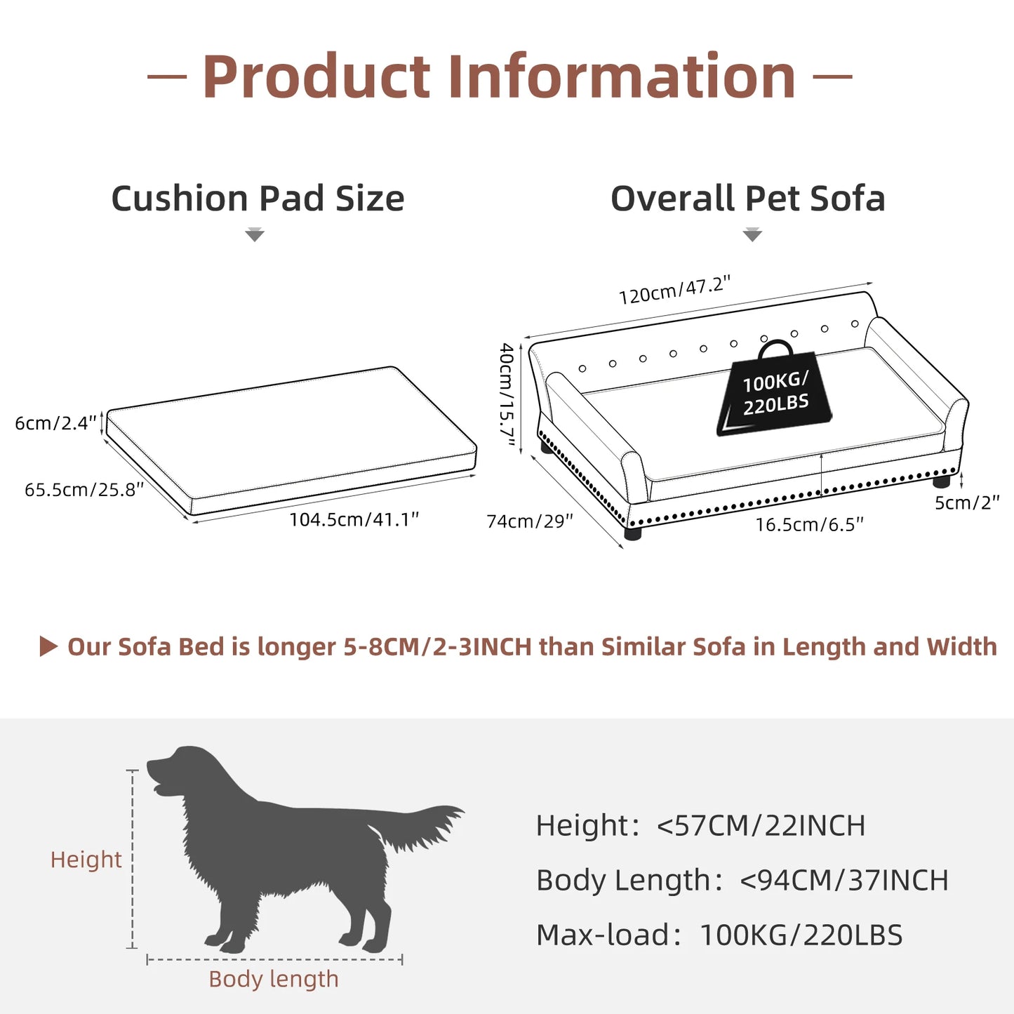 Pet Sofa Bed BingoPaw Waterproof