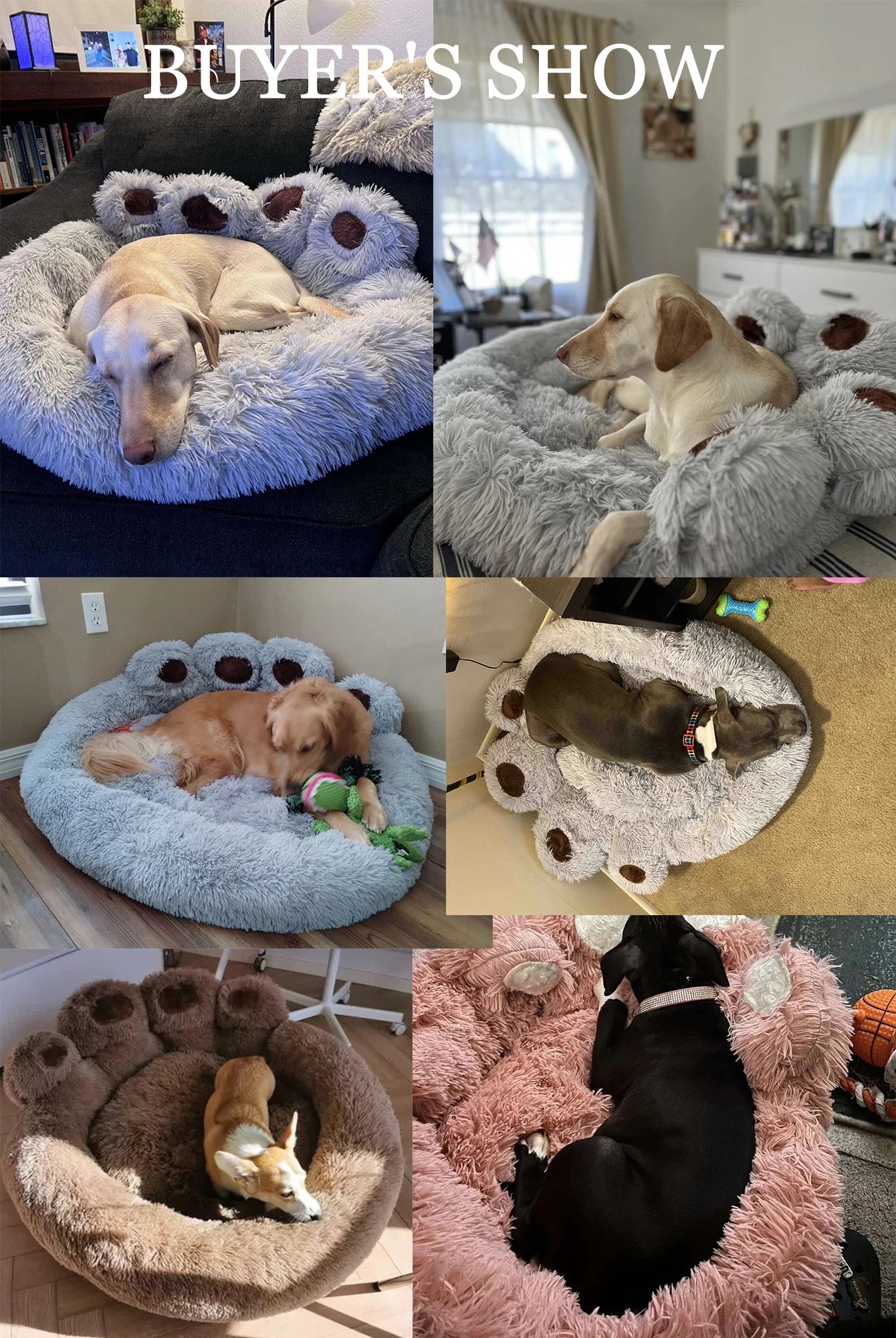 Pet Sleeping Beds For Small Medium Large Soft Fluffy Cushion Dog Bed