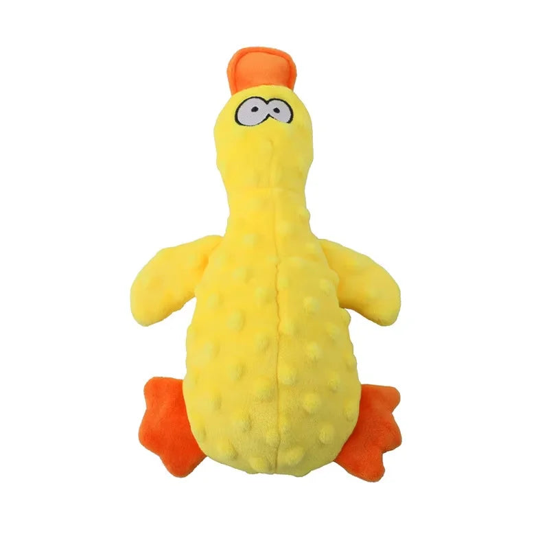 Dog Plush Sound Toys Yellow Duck Puppy Squeaky Interactive Stuffed