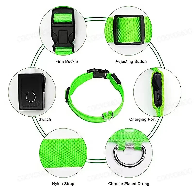 3 Modes Dog Luminous Charge Collar