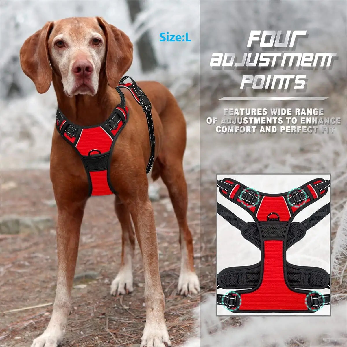 No Pull Dog Harness Front Clip